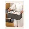 Cutie de depozitare tip cos, pliabila, cadru metalic, manere, 47 x 35 x 30 cm, 50 l, gri