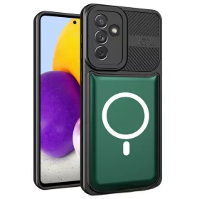   Husa Samsung Galaxy A24 4G, Urban Series, prindere suport auto magnetic, antisoc, verde inchis