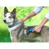 Pieptene pentru părul de animale, dispozitiv de ingrijire cu două fețe, albastru