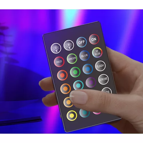Lampa de Birou RGB, 14 LED-uri, 5V, telecomanda, cablu USB inclus, 25.5 x 4 x 3.5 cm, neagra