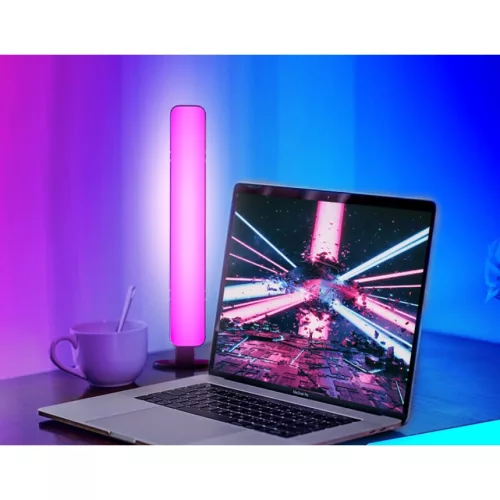 Lampa de Birou RGB, 14 LED-uri, 5V, telecomanda, cablu USB inclus, 25.5 x 4 x 3.5 cm, neagra