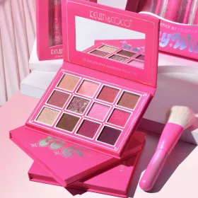   Paleta de machiaj KEVIN & COCO, Stay Wild, fard de pleoape, 12 culori, 13.6 x 10.4 x 0.9 cm