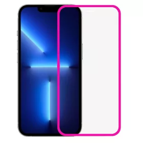   Folie sticla Apple iPhone 15, Luminous HD, margine fluorescenta, roz