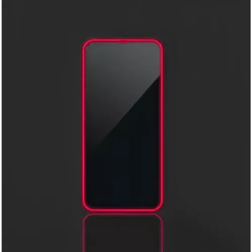 Folie sticla Apple iPhone 15, Luminous HD, margine fluorescenta, roz