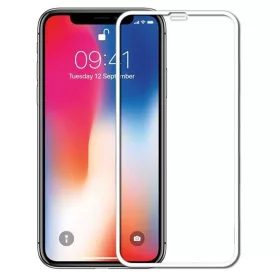   Folie sticla Apple iPhone 15 Pro Max, Luminous HD, margine fluorescenta, alba