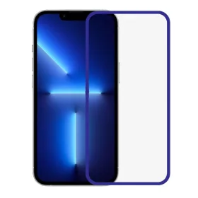   Folie sticla Apple iPhone 15 Pro Max, Luminous HD, margine fluorescenta, albastra