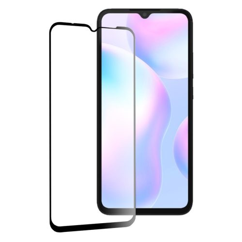 Folie de sticla Xiaomi Redmi 9/9A/9C, Full Glue 111D, margini negre