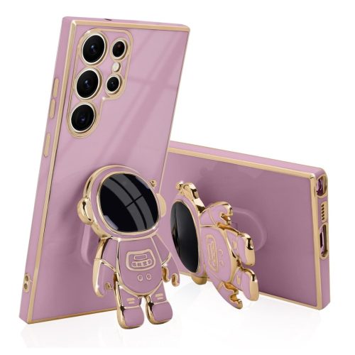 Husa Samsung Galaxy S24 Ultra, Astronaut Case, protectie camera, functie stand expunere, mov
