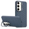 Husa Samsung Galaxy S24, HoneyComb Bracket, functie stand, albastru inchis