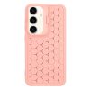 Husa Samsung Galaxy S24, HoneyComb Bracket, functie stand, roz pal