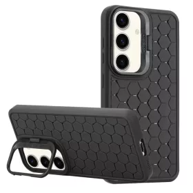   Husa Samsung Galaxy S24+ (S24 Plus), HoneyComb Bracket, functie stand, neagra