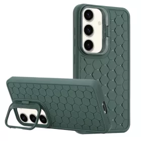   Husa Samsung Galaxy S24+ (S24 Plus), HoneyComb Bracket, functie stand, verde