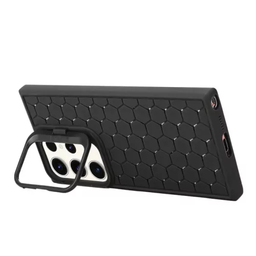 Husa Samsung Galaxy S24 Ultra, HoneyComb Bracket, functie stand, neagra