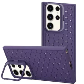  Husa Samsung Galaxy S24 Ultra, HoneyComb Bracket, functie stand, mov