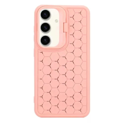 Husa Samsung Galaxy S23, HoneyComb Bracket, functie stand, roz pal