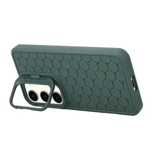 Husa Samsung Galaxy S23, HoneyComb Bracket, functie stand, verde
