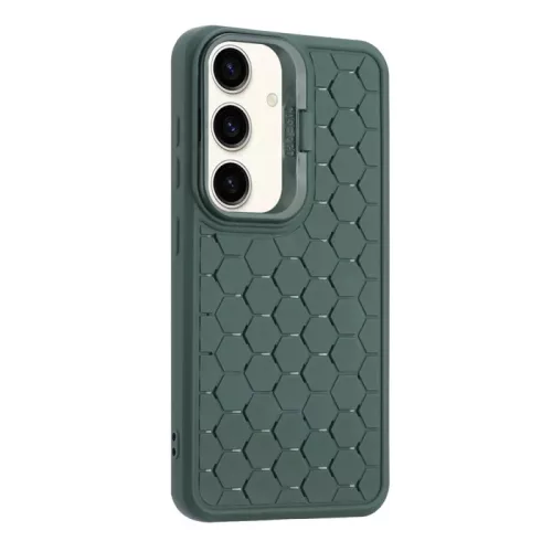 Husa Samsung Galaxy S23, HoneyComb Bracket, functie stand, verde