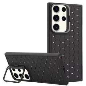   Husa Samsung Galaxy S23 Ultra, HoneyComb Bracket, functie stand, neagra