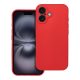 Husa Apple iPhone 16 Plus, Luxury Silicone, catifea in interior, protectie camera, rosie