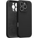 Husa Apple iPhone 16 Pro, Luxury Silicone, catifea in interior, protectie camere, neagra