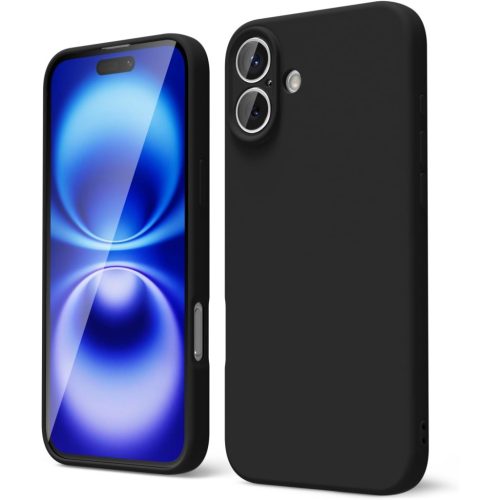 Husa protectie Apple iPhone 16 Plus, Matt TPU, protectie camera, neagra