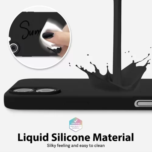 Husa protectie Apple iPhone 16 Plus, Matt TPU, protectie camera, neagra