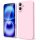 Husa protectie Apple iPhone 16 Plus, Matt TPU, protectie camera, roz pal