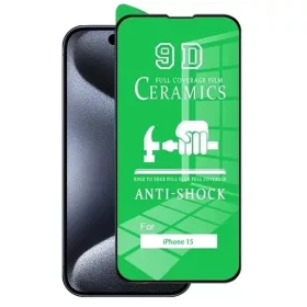 Folie protectie Apple iPhone 16, Ceramic Film, margini negre