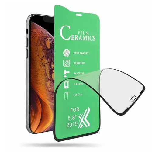 Folie protectie Apple iPhone 16 Pro, Ceramic Film, margini negre