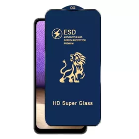   Folie Samsung Galaxy A15, ESD Super HD Glass, Anti-static, margini negre