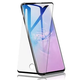   Folie de sticla Full Face 3D pentru Samsung Galaxy S20 Plus, decupaj amprenta, margini negre
