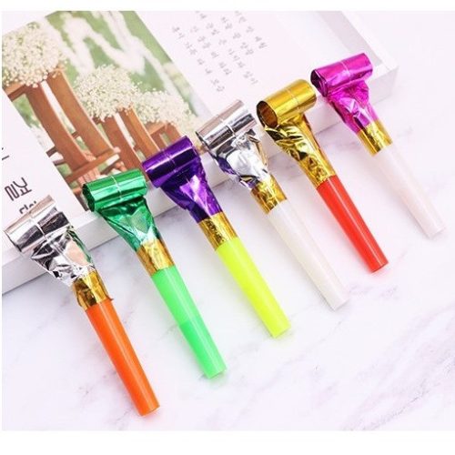 Set 6 Suflatori pentru Petrecere, Tematica Aniversare, 8 cm, Multicolore