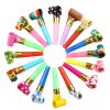 Set 6 Suflatori, pentru Petrecere, Tematica Aniversare, 8 cm, Multicolore cu Imprimeu