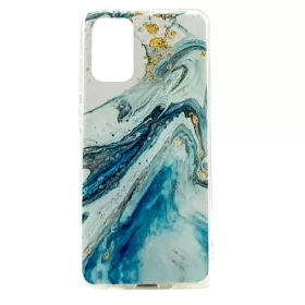   Husa protectie Samsung Galaxy S20 Plus, Marble Case blue, Tpu flexibil, printat