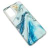 Husa protectie Samsung Galaxy S20 Plus, Marble Case blue, Tpu flexibil, printat