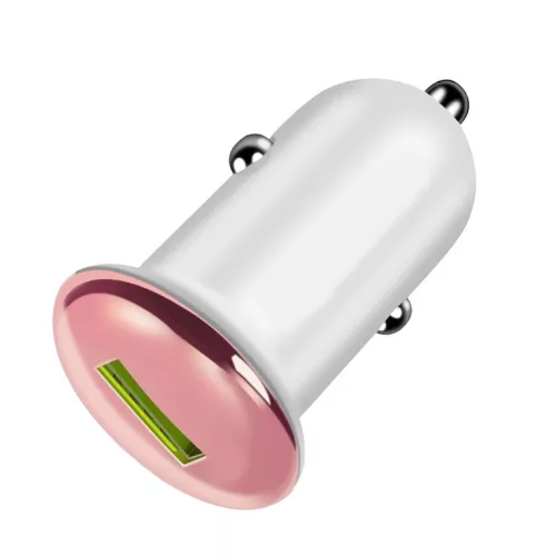 Incarcator auto cu port USB Qualcomm 3.0 Quick Charger, fast charging, roz