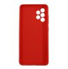 Set folie si husa Samsung Galaxy A52/A52s, sticla transparenta si Matt TPU, rosu