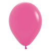 Set 10 Baloane din Latex, Model Party cu Buline si Simple, 30 cm, Fucsia, 2.8 g