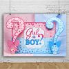 Banner pentru petrecere, model Girl or Boy, tematica Gender Reveal, 150 x 100 cm, albastru/roz