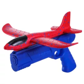   Pistol cu lansator de avion, pistol albastru/avion rosu, 38 cm