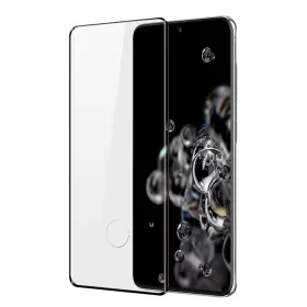   Folie de sticla Full Face 3D pentru Samsung Galaxy S20 Ultra, decupaj amprenta, margini negre