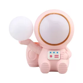   Lampa LED 2 in 1, cu ascutitoare si suport creioane, astronaut roz