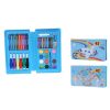 Set 42 piese de pictura si desen, tip penar, model elefant, albastru