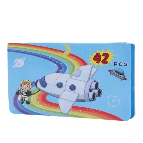Set 42 piese de pictura si desen, tip penar, model elefant, albastru