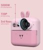 Aparat foto, camera video Full HD pentru copii IDK-A23, imprimanta termica incorporata, roz