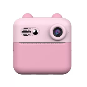   Aparat foto, camera video Full HD pentru copii IDK-A22, imprimanta termica incorporata, roz