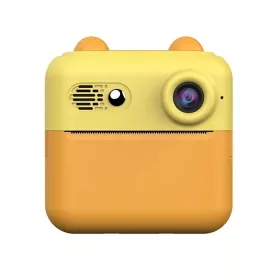   Aparat foto, camera video Full HD pentru copii IDK-A22, imprimanta termica incorporata, portocaliu/galben