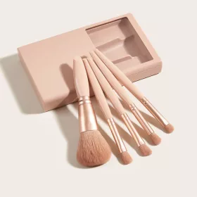 Set 5 pensule cu suport pentru depozitare si oglinda