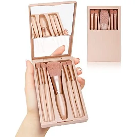 Set 5 pensule cu suport pentru depozitare si oglinda