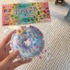 Jucarie tip Taba Squishy, gogoasa, 6 x 6 cm 90 gr, albastra
